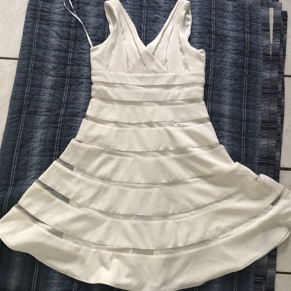 Off white body con dress